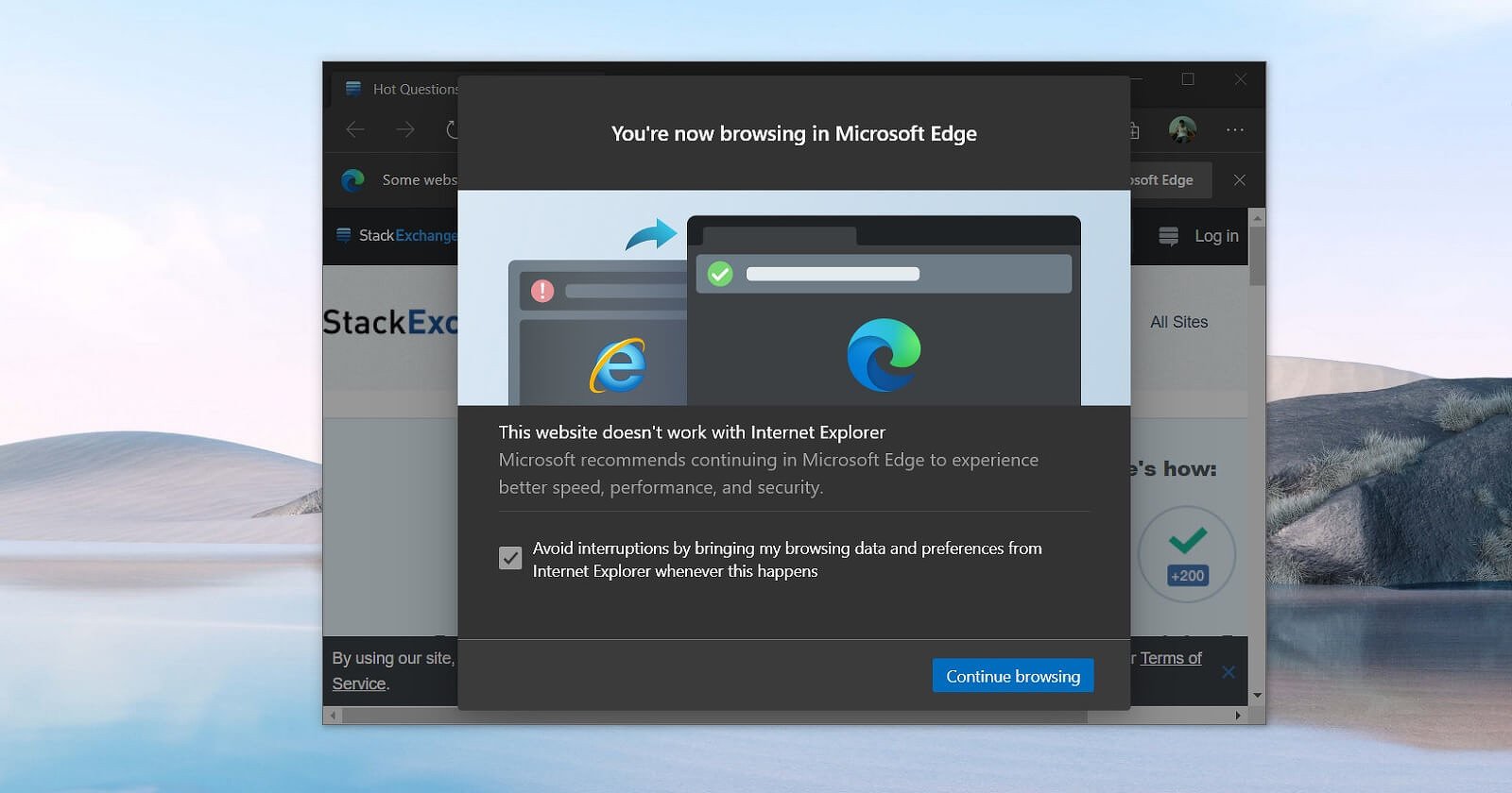 Microsoft запрещает ходить на тысячи популярных сайтов через Internet Explorer, чтобы пользователи быстрее привыкли к Edge