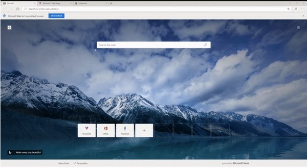 В интернет утекла бета-версия браузера Edge на движке Chromium