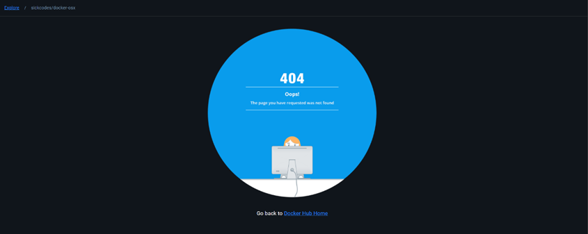 Проект Docker-OSX был удален с платформы Docker Hub после получения запроса от компании Apple