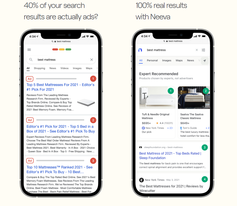 Бывшие сотрудники Google запустили поисковик без рекламы Neeva